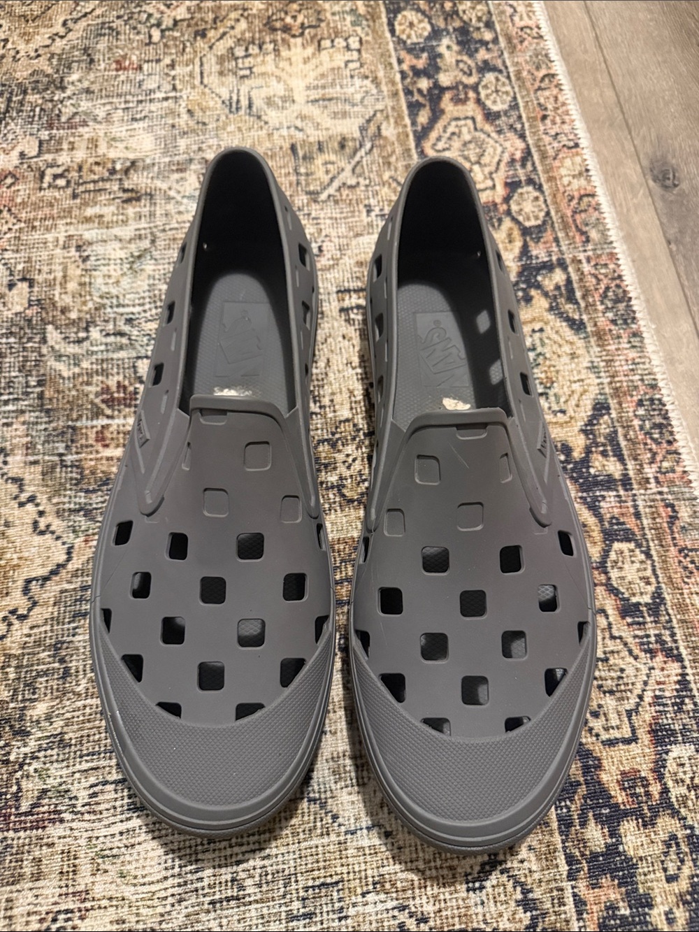 Vans Men's Gray Vented Slip-On Water-Friendly Shoes